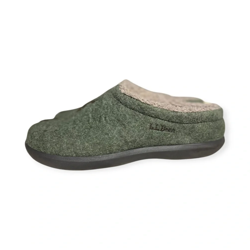🌻L.L.Bean Moose Pattern Wool-clog style Daybreak Scuffs Women's Size 6_5